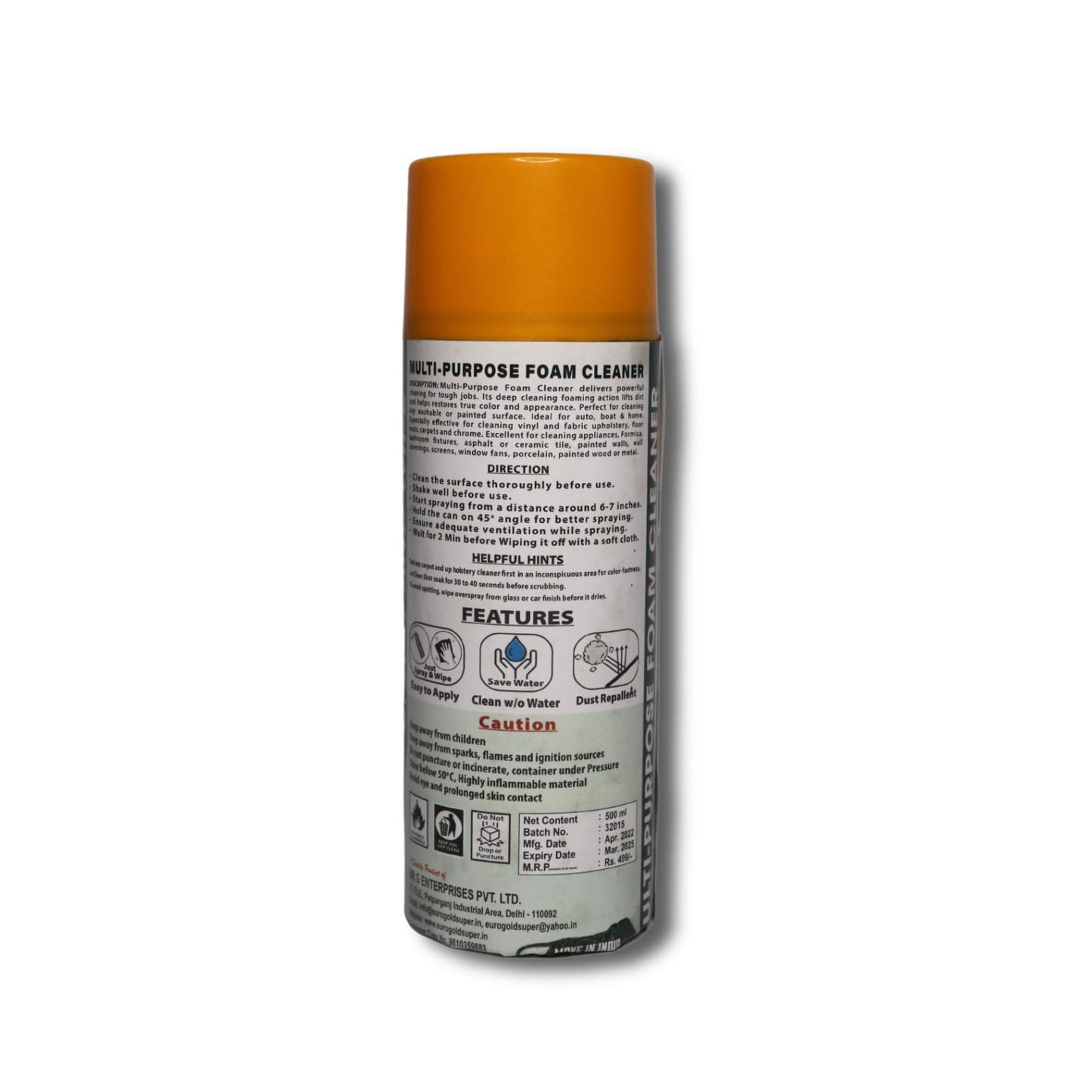 Multi Purpose Foam Cleaner & Spray 500ml